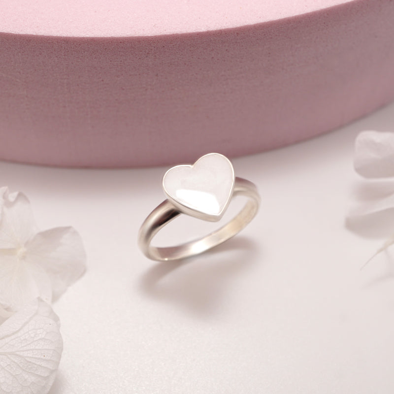 Heart Shaped Breastmilk Ring - Sterling Silver or 9ct Gold