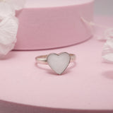 Heart Shaped Breastmilk Ring - Sterling Silver or 9ct Gold