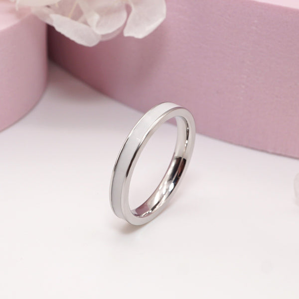 Sterling Silver Breastmilk Keepsake Inlay Ring