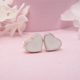 Breastmilk Heart Stud Earrings – Sterling Silver / 9ct Yellow Gold