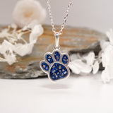 Sterling Silver Paw Print Ashes Pendant