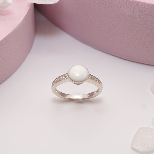 Sterling Silver Bauble Breastmilk Ring