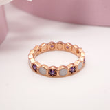 Solid Gold Honeycomb Breastmilk Keepsake Ring