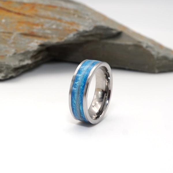 Tungsten Carbide Inlay Ring With Hair