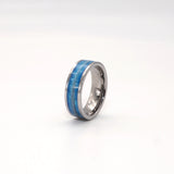 Tungsten Carbide Inlay Ring With Hair