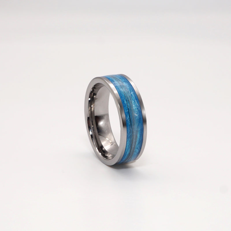 Tungsten Carbide Inlay Ring With Hair