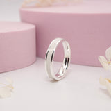 Sterling Silver Breastmilk Keepsake Inlay Ring