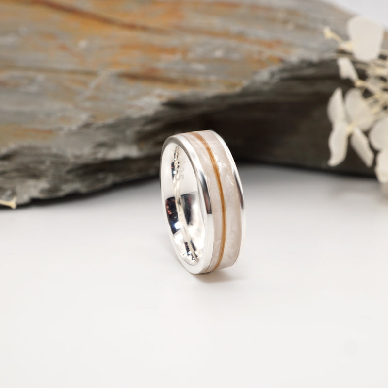 Lock of Hair Channel Ring – Sterling Silver