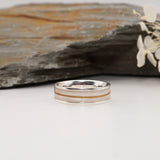 Lock of Hair Channel Ring – Sterling Silver