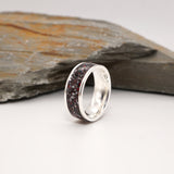 Wide Sterling Silver Cremation Ashes Ring