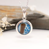 Sterling Silver Keepsake Pendant with Hair and Custom Engraved Back