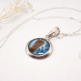 Sterling Silver Keepsake Pendant with Hair and Custom Engraved Back