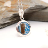Sterling Silver Keepsake Pendant with Hair and Custom Engraved Back