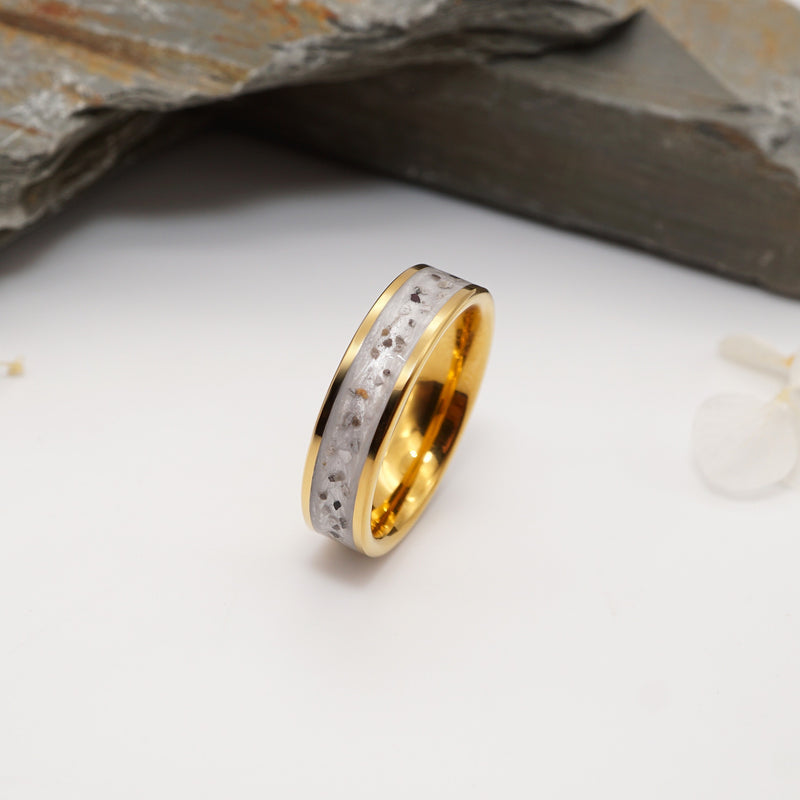 Tungsten Ashes Ring in Gold or Rose Gold