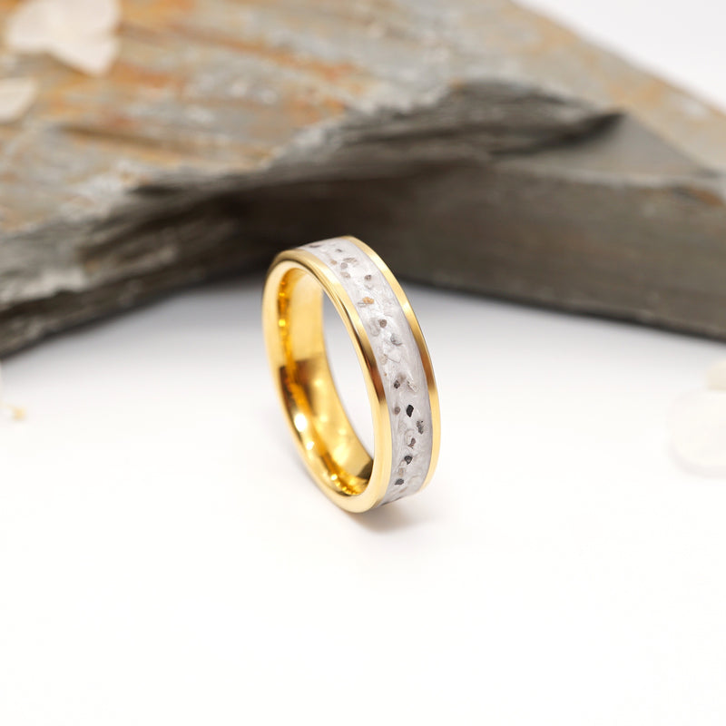 Tungsten Ashes Ring in Gold or Rose Gold
