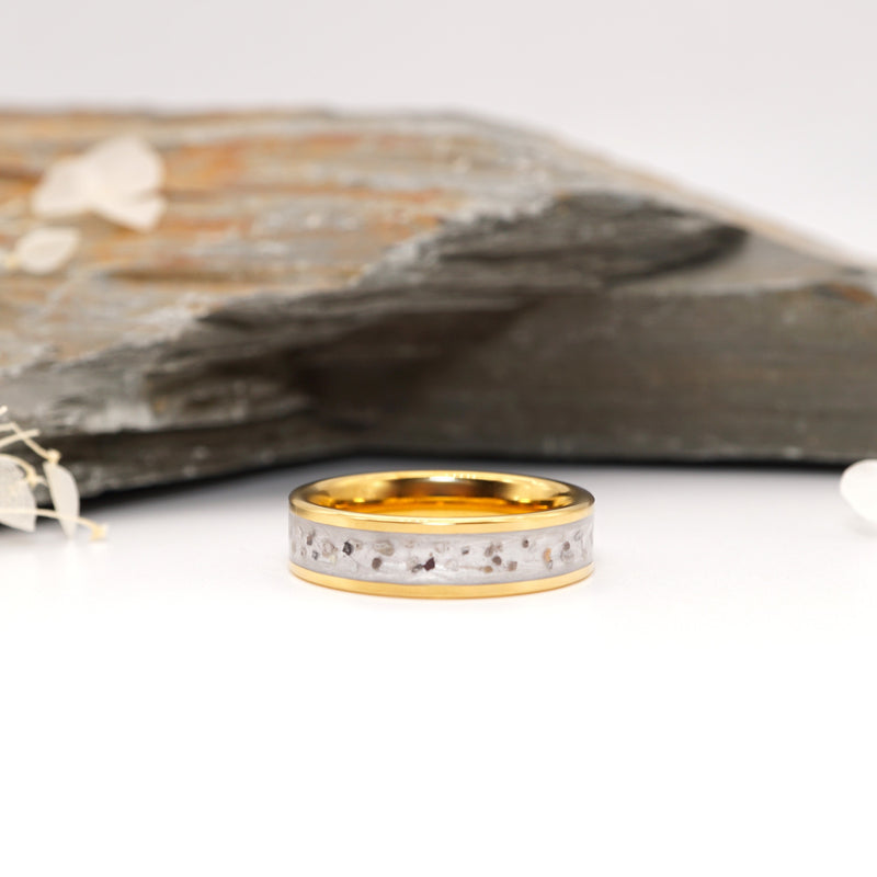 Tungsten Ashes Ring in Gold or Rose Gold