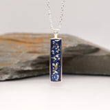 Sterling Silver Rectangular Ashes Pendant