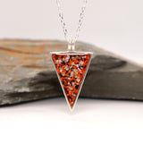 Sterling Silver Triangle Ashes Pendant