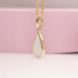 Solid Gold Teardrop Breastmilk Keepsake Pendant
