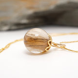 Golden Memory Sphere – Hair Keepsake Pendant (13mm)