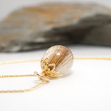 Golden Memory Sphere – Hair Keepsake Pendant (13mm)