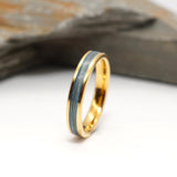 Lock of Hair Gold Tungsten Channel Ring