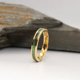 Lock of Hair Gold Tungsten Channel Ring