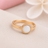 9ct Gold Round Breastmilk Ring