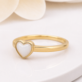 9ct Gold Heart Breastmilk Ring