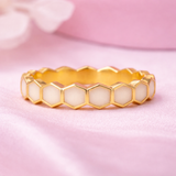 Breastmilk Honeycomb Ring – Full Milk Band Keepsake