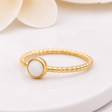 9ct Gold Twisted Band Breastmilk Ring