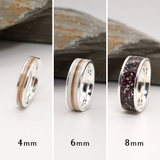 Lock of Hair Channel Ring – Sterling Silver