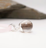 Memorial Sphere Charm with Lock of Hair