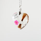 Lock of Hair Pendant with Flower