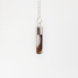 Cylinder Lock of Hair Pendant Necklace