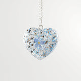 Heart Shaped Pendant with Ashes and Forget Me Not
